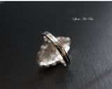 Tourmaline Ring, Engagement Ring, Promise Ring, Multi Gemstone Sterling Silver Cz Ring, Anniversary Claddah Ring Yn036