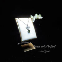 Peridot Necklace - Gemstone Kite Flower Pendant - 18KGP @ Sterling Silver - August Birthstone - Green Peridot Pendant #409
