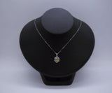 Super Tiny Natural Peridot Necklace Sterling Silver Flower OF Life Green Gemstone August Birthstone Jewelry 1052