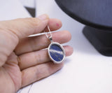 Lapiz Lazuli Necklace - Vampire Diaries necklace, Elena Gilbert Katherine necklace, Sterling Silver Natural Lapis Lazuli Jewelry 2743