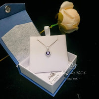 Amethyst Necklace -Tiny Purple Heart Pendant 925 Sterling Silver - Princess Style Minimalist Amethyst Jewelry, February Birthstone 012
