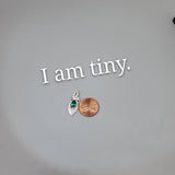Tiny Emerald Teardrop Necklace Sterling Silver Butterfly Necklace 0.6 Ct Sim Gemstone White gold coated May Birthstone #385
