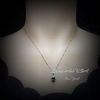 Peridot Necklace - 18kgp @ Sterling Silver - August Birthstone - Dainty Oval Cut 2.1 CT Lab Green Peridot Pendant 066