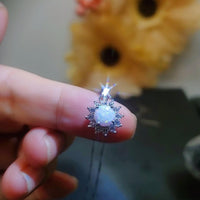 Opal Necklace - Princess Diana Necklace - Solitaire White Fire Opal Full Sterling Silver #001