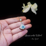 Brilliant Blue Aquamarine Necklace - 18KGP & Sterling Silver - Gemstone Drop 3 CT Blue Aquamarine Jewelry #857