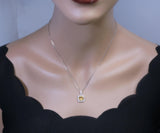 Natural Citrine Necklace Sterling Silver - 8mm Round Genuine Citrine Pendant - November Birthstone Crystal Healing Solitaire Citrine Jewelry