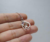 Genuine Ethiopian Fire Opal Necklace - Sterling Silver Leaf Dainty Opal October Birthstone Necklace #433