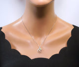 Genuine Ethiopian Fire Opal Necklace - Sterling Silver Leaf Dainty Opal October Birthstone Necklace #433