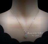 Moissanite Yellow Diamond Necklace - Lab Created Citrine Round 2.2 CT Fashion Pendant - 18KGP & Sterling Silver - November Birthstone #178