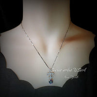 Mystic Topaz Necklace - Gemstone Kite Flower Pendant - 18KGP @ Sterling Silver - 2.2 Ct Round Rainbow Topaz Jewelry #405