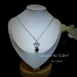 Mystic Topaz Necklace - Gemstone Kite Flower Pendant - 18KGP @ Sterling Silver - 2.2 Ct Round Rainbow Topaz Jewelry #405