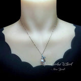 Small Freshwater Pink Pearl Phoenix Necklace Full 925 Sterling Silver 18kgp Bird Pendant Pearl Jewelry #932