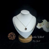 Genuine Smoky Quartz Necklace - 18kgp @ Sterling Silver - Protective Gemstone - Root Chakra Healing - Smoky Quartz Pendant #309