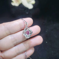 Amethyst Necklace, Flower of Life Style - 18kgp @ Sterling Silver - Genuine Natural Amethyst Jewelry , Crystal Yoga Pendant #322