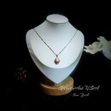 Opal Necklace - Tiny White Opal Rose gold 18KGP @ Sterling Silver - Small Gemstone flower style Opal Jewelry #308
