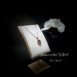 Rainbow Mystic Topaz Necklace - Rose gold coated Sterling Silver - Oval Cut Mystic Topaz Pendant 052