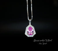 Tiny Pink Tourmaline Pendant Necklace - Minimalist Gemstone Jewelry - 18KGP Sterling Silver yellow gold 120