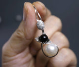 Genuine Pearl Necklace Full Sterling Silver Lotus Flower Tiny Freshwater Peal Jewelry Wedding Necklace Pearl Jewelry 1044