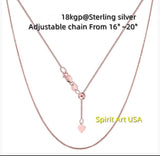 Emerald Jade Necklace - Rose Gold coated Sterling Silver Crown Pendant - Green Jade Jewelry #614