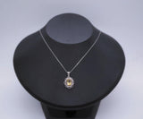 Natural Citrine Necklace Sterling Silver - Flower Of Life Genuine Citrine Pendant - November Birthstone Citrine Jewelry #475