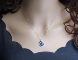 Dainty Natural Blue Kyanite Necklace - Sterling Silver Mermaid Pendant Throat Chakra Healing