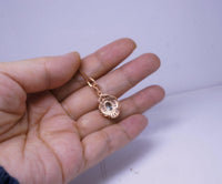 Aquamarine Necklace - 18KGP @ Sterling Silver - Blue Aquamarine Jewelry Rose gold Spiritual flower petal Pendant #500