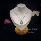 Luxury Radiant Genuine Citrine Necklace - Source Light Style Gold coated 925 Sterling Silver - Exclusive Design 3 CT Citrine Pendant #903
