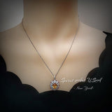 Luxury Radiant Genuine Citrine Necklace - Source Light Style Gold coated 925 Sterling Silver - Exclusive Design 3 CT Citrine Pendant #903