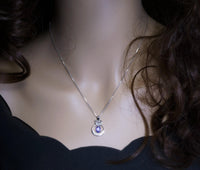 Amethyst Necklace Sterling Silver - Genuine Dangle February Birthstone Mini Butterfly Natural Amethyst Jewelry Pendant 1037