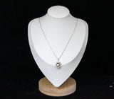 Large Tanzanite Necklace Gemstone Lotus Solitaire 3 CT Blue Gemstone Pendant December Birthstone White Gold plated #712