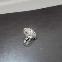 Genuine White Jade Ring Sterling Silver Adjustable Jade Jewelry 1075