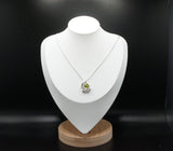 Genuine Peridot Necklace Angel Wing Necklace 18KGP @ Sterling Silver - August Birthstone - Natural Protective Green Gemstone Jewelry #911