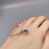 Rose Gold Paraiba Necklace Royal Blue Gemstone Jewelry Sterling Silver Made Gemstone blue 011
