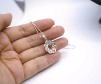 Natural Citrine Necklace Silver - Sterling Silver Life of Flower Genuine Citrine Healing Jewelry