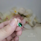 2 CT Emerald Necklace Simple Bowknot Green Emerald Pendant Sterling Silver White Gold plated Minimalist Green Gemstone #286