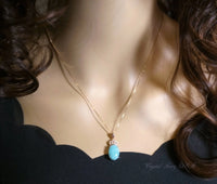 Amazonite Necklace - Rose Gold Coated Sterling Silver - Diamond Crown Pendant - Natural High Quality Chakra Yoga Healing - Amazonite Jewelry