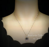 Genuine Blue Sapphire Necklace - Sterling Silver - September Birthstone