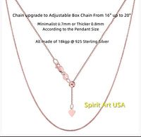 Four Leaf Clover Moonstone Necklace, Rose Gold Coated Sterling Silver box Chain Natural Flash Moonstone Pendant